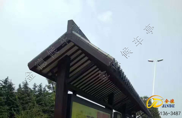 湖南候车亭安装使用中