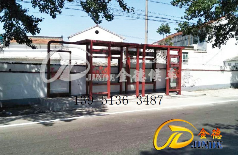 陕西仿古候车亭第一批安装完成